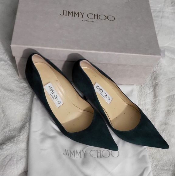 Jimmy Choo Dark Green Women's Shoes - Picture 2 of 10